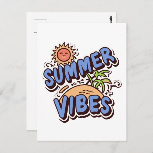 Summer Vibes Postkarte (Vorne/Hinten)