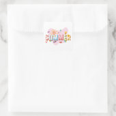 Summer Vibes Quadratischer Aufkleber (Tasche)