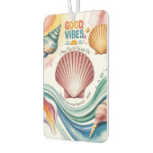 Summer Vibes Retro Beach Illustration Autolufterfrischer (Links)