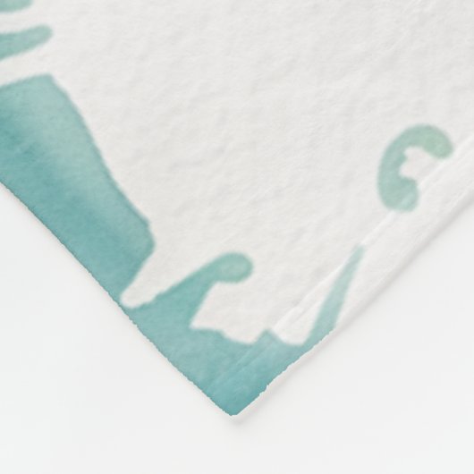 Summer Vibes Retro Beach Illustration Fleecedecke (Ecke)