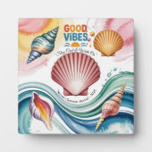 Summer Vibes Retro Beach Illustration Fotoplatte (Vorderseite)