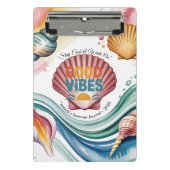 Summer Vibes Retro Beach Illustration Mini Klemmbrett (Vorderseite)