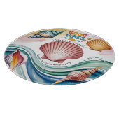 Summer Vibes Retro Beach Illustration Schneidebrett (Ecke)