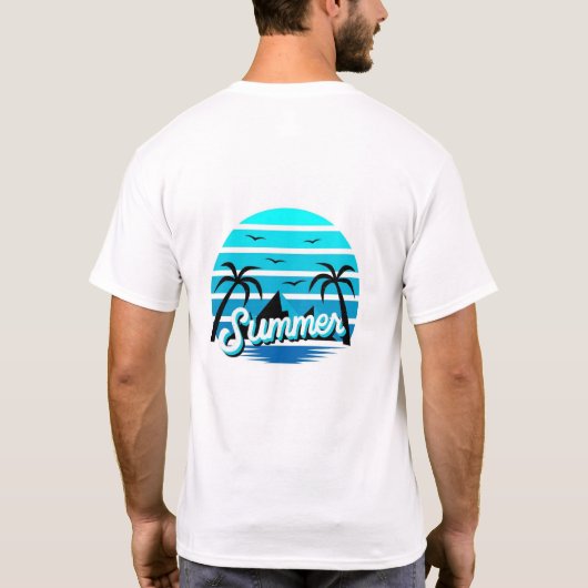 Summer Vibes Retro Design t-shirt design (Rückseite)