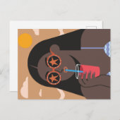 Summer Vibes - Retro Pop Postkarte (Vorne/Hinten)