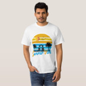 Summer Vibes Retro Sunset Beach T - Shirt (Vorne ganz)