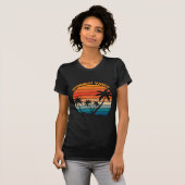 Summer Vibes Retro Sunset Beach T-Shirt (Vorne ganz)