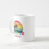 Summer Vibes Retro Sunset Kaffeetasse (Vorderseite Links)