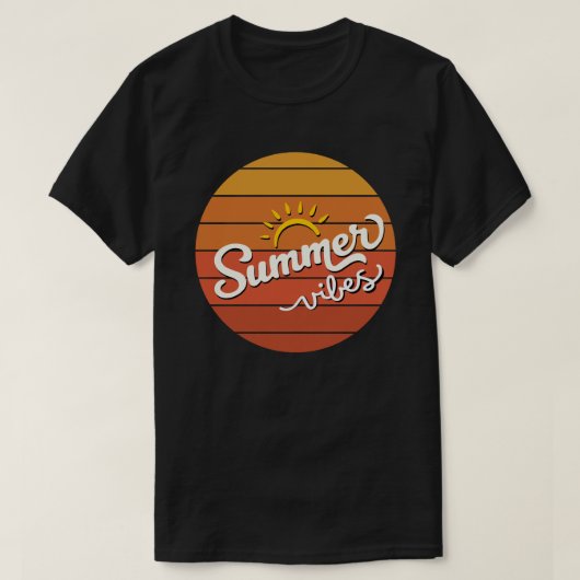 Summer Vibes Retro Sunset Men's T-Shirt (Design vorne)