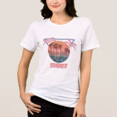 SUMMER VIBES - Retro Sunset Palm Tree T - Shirt De (Vorderseite)