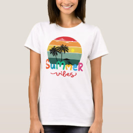 Summer Vibes Retro Sunset Women T-Shirt