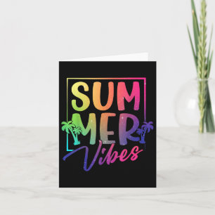 Summer Vibes Retro Tropical Sunset Palmen Beac Karte