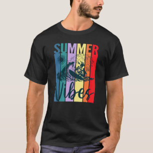 Summer Vibes Retro Vintag Surfer Ocean Wave Sun B T-Shirt
