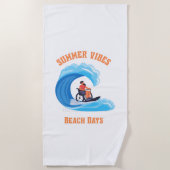 Summer Vibes Rollstuhl Strandtuch (Vorderseite)