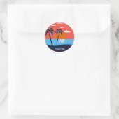 Summer Vibes Runder Aufkleber (Tasche)