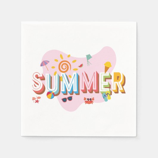 Summer Vibes Serviette (Vorderseite)
