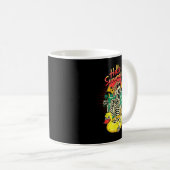 Summer Vibes Skeleton Funny Skeleton On Beach Sonn Kaffeetasse (VorderseiteRechts)