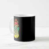 Summer Vibes Skeleton Funny Skeleton On Beach Sonn Kaffeetasse (Vorderseite Links)