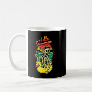 Summer Vibes Skeleton Funny Skeleton On Beach Sonn Kaffeetasse
