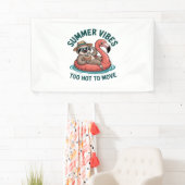 Summer Vibes Sloth Funny Lazy Float Banner (Insitu)
