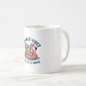 Summer Vibes Sloth Funny Lazy Float Kaffeetasse (VorderseiteRechts)