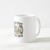 Summer Vibes Sloth Funny Lazy Float Kaffeetasse (VorderseiteRechts)