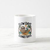 Summer Vibes Sloth Funny Lazy Float Kaffeetasse (Mittel)
