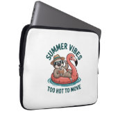 Summer Vibes Sloth Funny Lazy Float Laptopschutzhülle (Vorne Rechts)