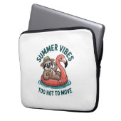 Summer Vibes Sloth Funny Lazy Float Laptopschutzhülle (Vorderseite Links)