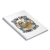Summer Vibes Sloth Funny Lazy Float Notizblock (Rechte Seite)