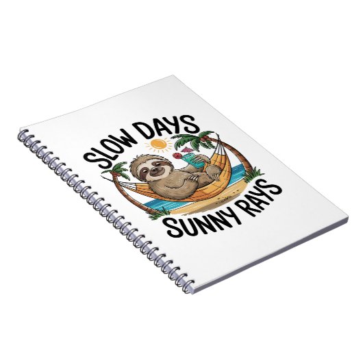 Summer Vibes Sloth Funny Lazy Float Notizblock (Rechte Seite)