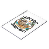 Summer Vibes Sloth Funny Lazy Float Notizblock (Linke Seite)