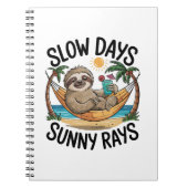 Summer Vibes Sloth Funny Lazy Float Notizblock (Vorderseite)
