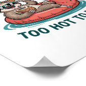 Summer Vibes Sloth Funny Lazy Float Poster (Ecke)