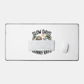 Summer Vibes Sloth Funny Lazy Float Schreibtischunterlage (Tastatur & Maus)