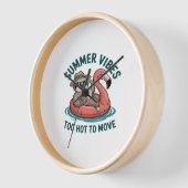 Summer Vibes Sloth Funny Lazy Float Uhr (Winkel)