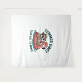 Summer Vibes Sloth Funny Lazy Float Wandteppich (Vorderseite (Horizontal))