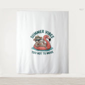 Summer Vibes Sloth Funny Lazy Float Wandteppich (Vorderseite)