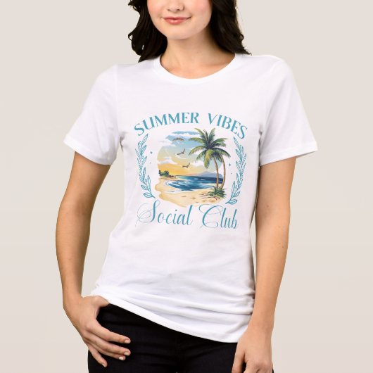 Summer Vibes Social Club | Fun Summer Tri-Blend Shirt (Vorderseite)