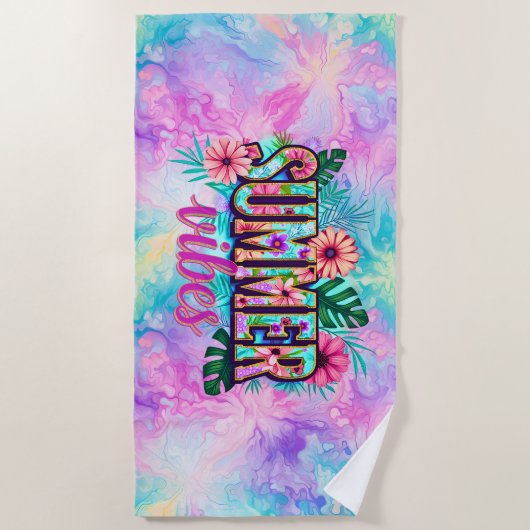 Summer Vibes Strandtuch (Vorderseite)