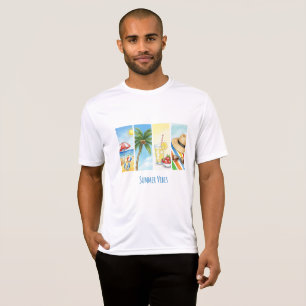 Summer Vibes Sublimation T - Shirt   Retro Beach S