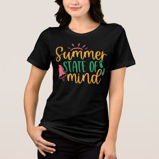 Summer Vibes "Summer State of Mind" Tri-Blend Shirt (Vorderseite)