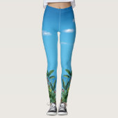 Summer Vibes | Summer Vibes | Sommergrüne Leggings (Vorderseite)