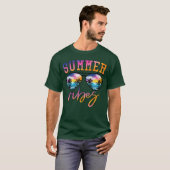 Summer Vibes Sunglasses With Palm Tree Funny Beach T-Shirt (Vorne ganz)