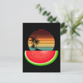 Summer Vibes Sunset Watermelon Postkarte (Stehend Vorderseite)