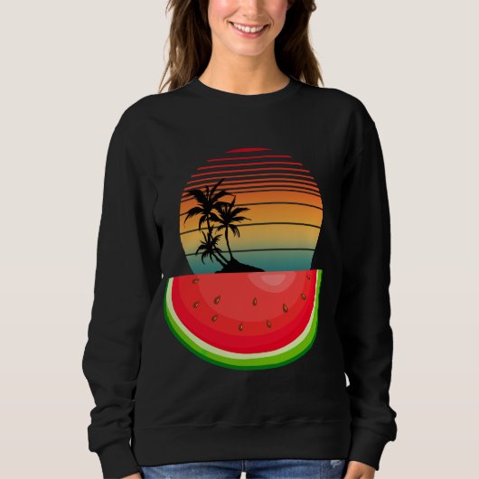 Summer Vibes Sunset Watermelon Sweatshirt (Vorderseite)