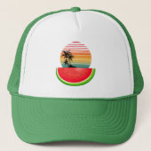 Summer Vibes Sunset Watermelon Truckerkappe (Vorderseite)