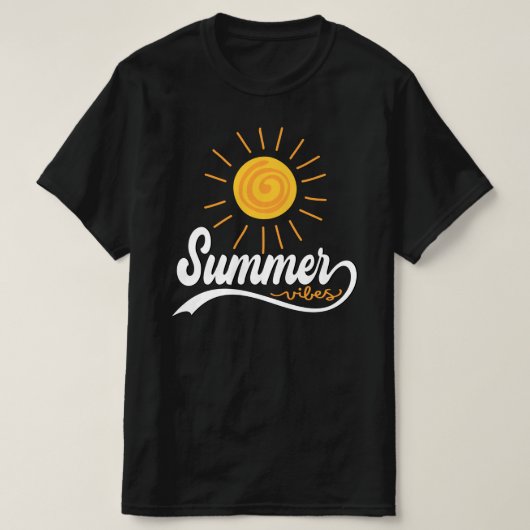 Summer Vibes - Sunshine Men Black T-Shirt (Design vorne)