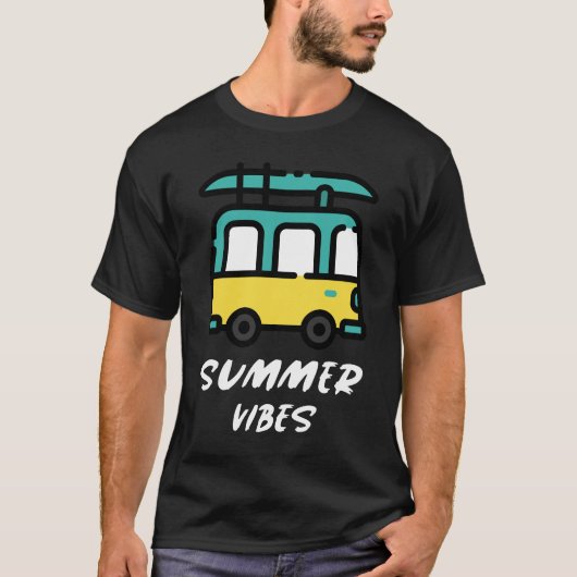 Summer Vibes Surf Van T-Shirt (Vorderseite)