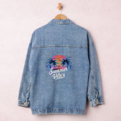 Summer Vibes Synthwave T - Shirt - Neon Palm Tree Jeansjacke (Hangar)